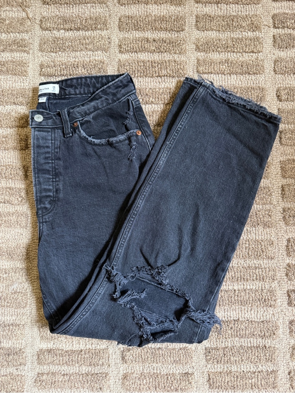 Abercrombie & Fitch Curve Love High Rise Dad Jeans